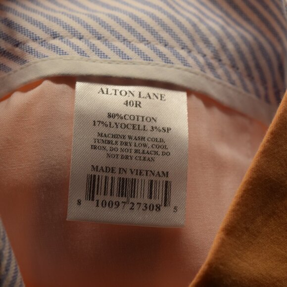 Alton Lane Men's Tailored Fit Chino Shorts Size 40R Stretch, Orange NWT #0096 - Picture 3 of 6